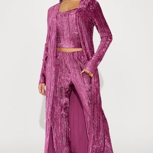 NWT Fashion Nova plum velvet robe
